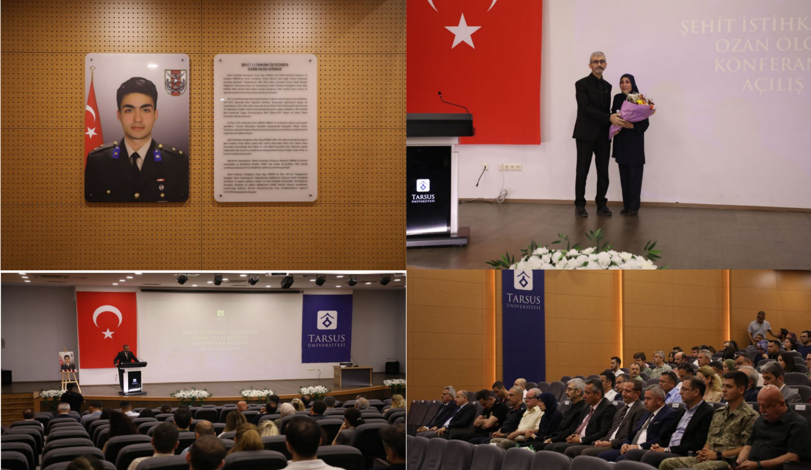 TARSUS ÜNİVERSİTESİ ŞEHİT İSTİHKAM ÜSTEĞMEN OZAN OLGU KÖREKE’NİN İSMİ TARSUS ÜNİVERSİTESİ KONFERANS SALONUNA VERİLDİ