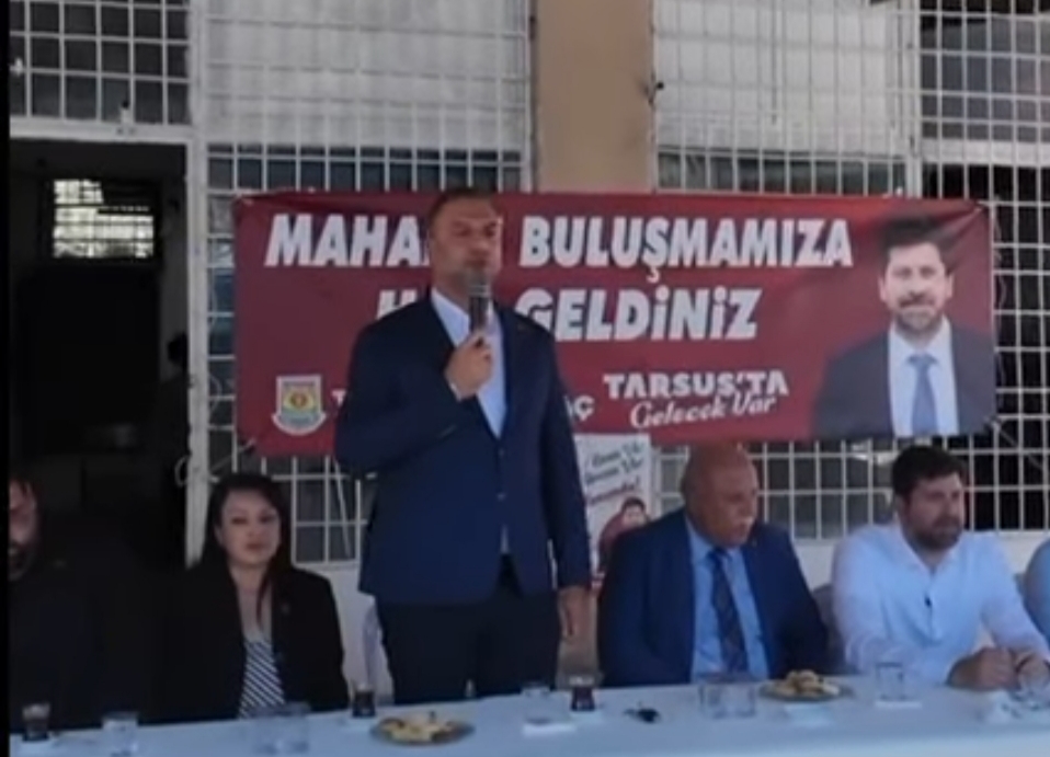 CHP TARSUS İLÇE BAŞKANI YUSUF TIBIK, HALK BULUŞMASI’NDA ESNAFLA BİR ARAYA GELDİ