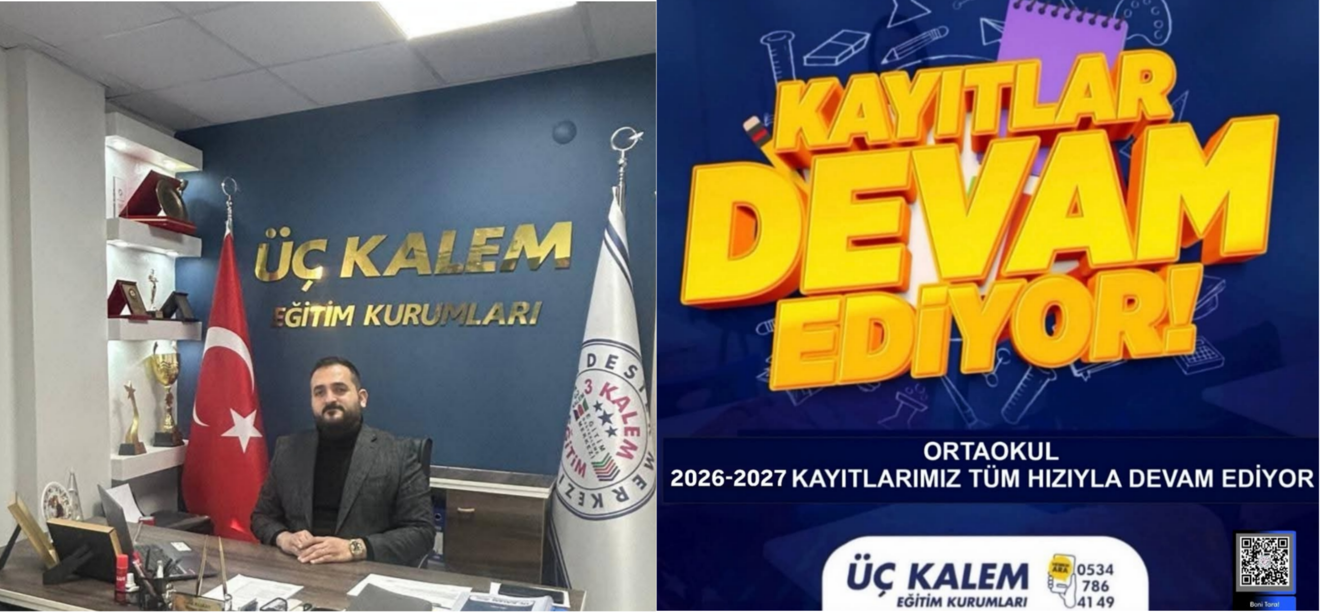 ÜÇ KALEM EĞİTİM KURUMLARINDA ERKEN KAYITLARDA İNDİRİM İMKANI