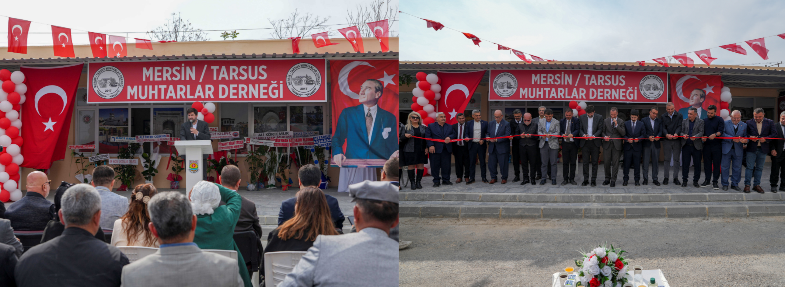 BAŞKAN ALİ BOLTAÇ, TARSUS MUHTARLAR DERNEĞİ’NİN YENİ HİZMET BİNASI AÇILIŞINA KATILDI