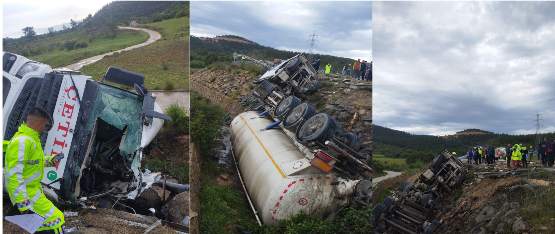 KANALA DÜŞEN TANKERDE SIKIŞAN SÜRÜCÜYÜ BÜYÜKŞEHİR İTFAİYESİ KURTARDI
